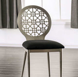 Abner Silver & Black Dining Chair (Set of 2) - Ornate Home