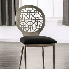 Abner Silver & Black Dining Chair (Set of 2) - Ornate Home