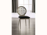 Abner Silver & Black Dining Chair (Set of 2) - Ornate Home