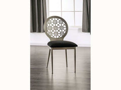 Abner Silver & Black Dining Chair (Set of 2) - Ornate Home