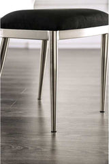 Abner Silver & Black Dining Chair (Set of 2) - Ornate Home