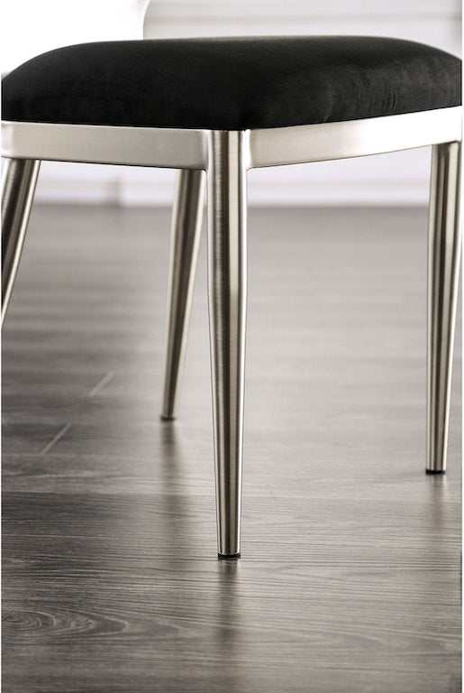 Abner Silver & Black Dining Chair (Set of 2) - Ornate Home