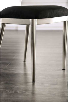 Abner Silver & Black Dining Chair (Set of 2) - Ornate Home