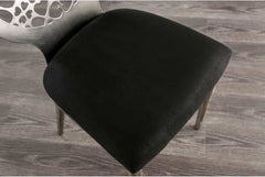 Abner Silver & Black Dining Chair (Set of 2) - Ornate Home