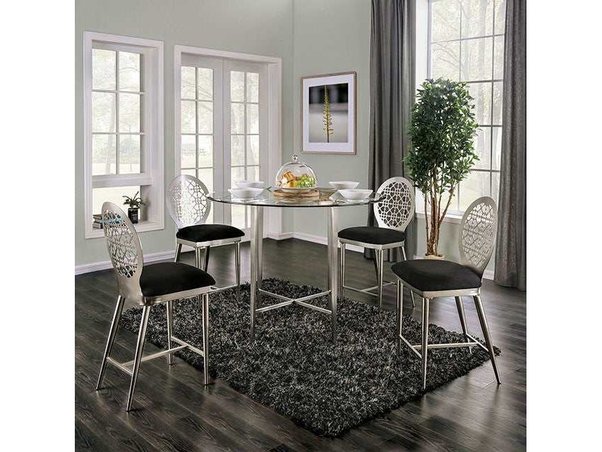 Abner Silver Counter Height Table - Ornate Home