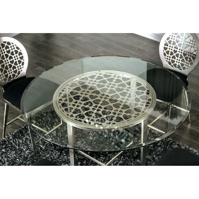 Abner Silver Counter Height Table - Ornate Home