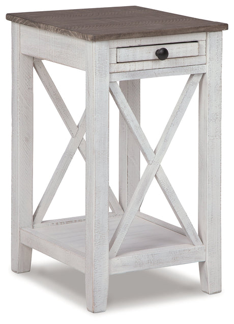 Adalane White & Gray Accent Table - Ornate Home
