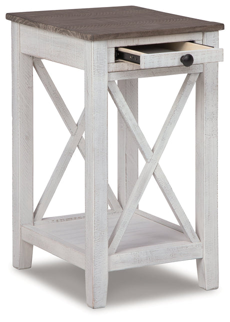 Adalane White & Gray Accent Table - Ornate Home