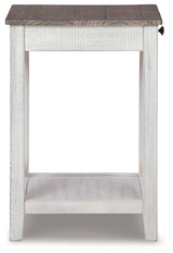 Adalane White & Gray Accent Table - Ornate Home