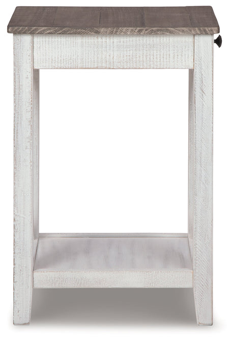 Adalane White & Gray Accent Table - Ornate Home