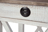 Adalane White & Gray Accent Table - Ornate Home