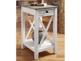 Adalane White & Gray Accent Table - Ornate Home