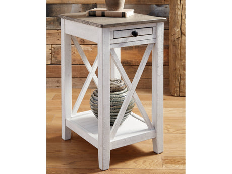 Adalane White & Gray Accent Table - Ornate Home