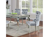 Adalia Silver/Dark Gray Dining Table - Ornate Home