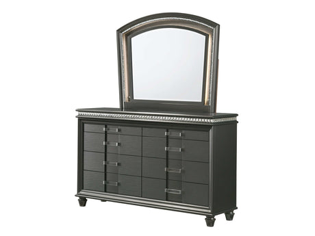 Adira Gray Bedroom Mirror - Ornate Home