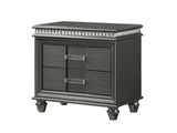 Adira Gray Nightstand - Ornate Home