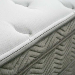 Afton White/Gray 12" Euro Box Pocket Coil California King Mattress - Ornate Home