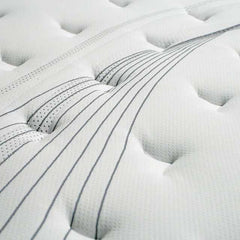 Afton White/Gray 12" Euro Box Pocket Coil Queen Mattress - Ornate Home