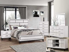 Akerson Chalk White Twin Panel Bed - Ornate Home