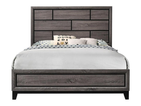 Akerson Gray Queen Panel Bed - Ornate Home