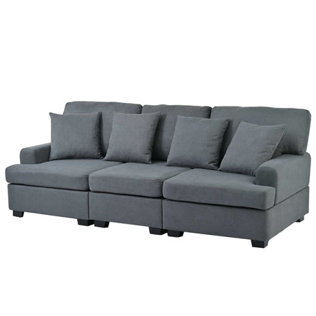 Alamitos Versatile 3-Seat Sofa with Removable Cushions and Cozy Pillows - Ornate Home