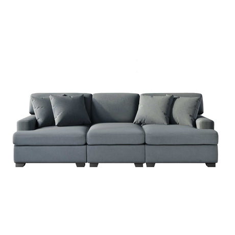 Alamitos Versatile 3-Seat Sofa with Removable Cushions and Cozy Pillows - Ornate Home