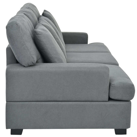 Alamitos Versatile 3-Seat Sofa with Removable Cushions and Cozy Pillows - Ornate Home