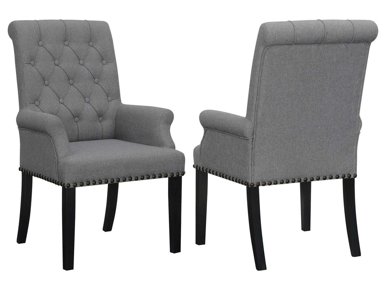 Alana Grey / Rustic Espresso Arm Chair - Ornate Home