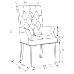 Alana Sand / Rustic Espresso Arm Chair - Ornate Home