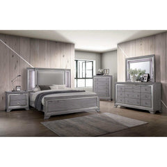 Alanis Gray Cal. King Bed w/ LED Light Trim - Ornate Home