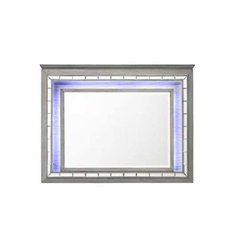 Alanis Gray Mirror w/ LED Light - Ornate Home