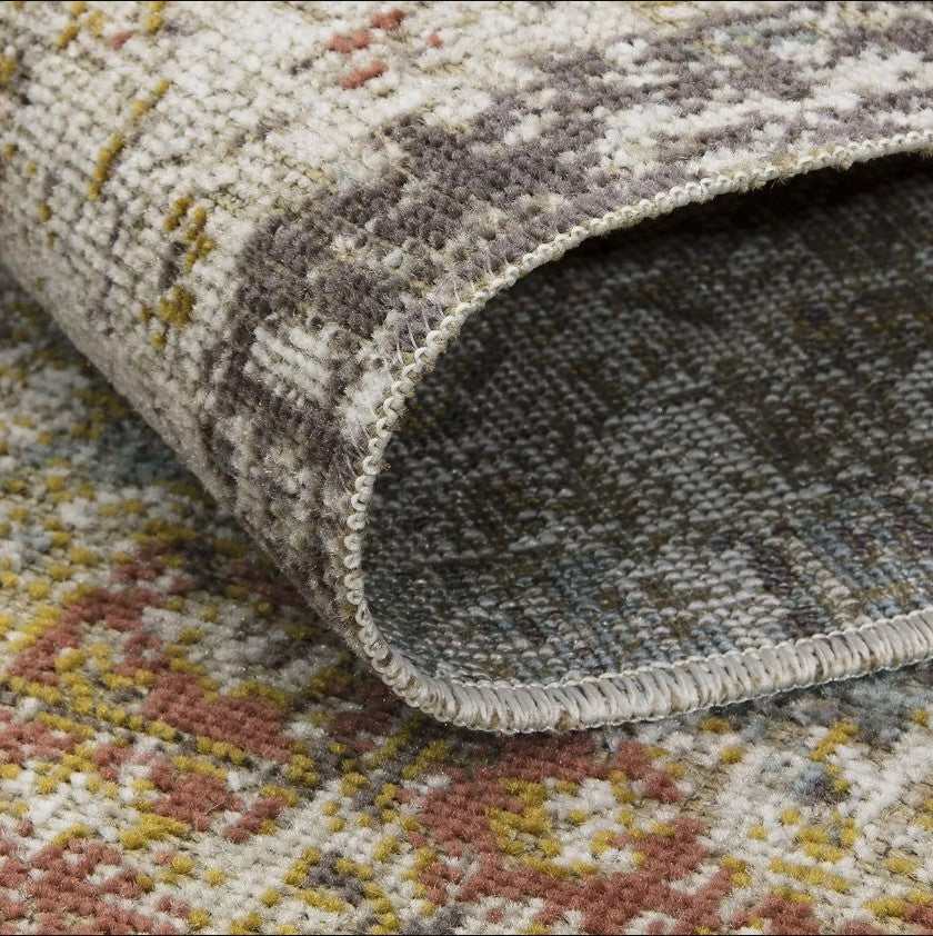 Alcantras Distressed Oriental Medallion Area Rug - Ornate Home