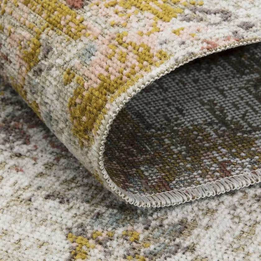 Alcantras Distressed Oriental Medallion Area Rug - Ornate Home