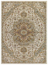 Alcantras Distressed Oriental Medallion Area Rug - Ornate Home