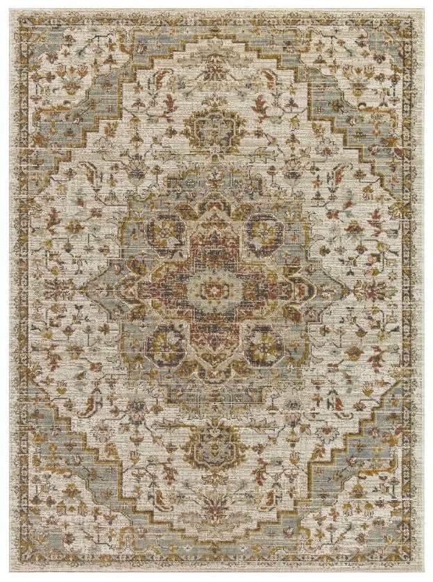 Alcantras Distressed Oriental Medallion Area Rug - Ornate Home
