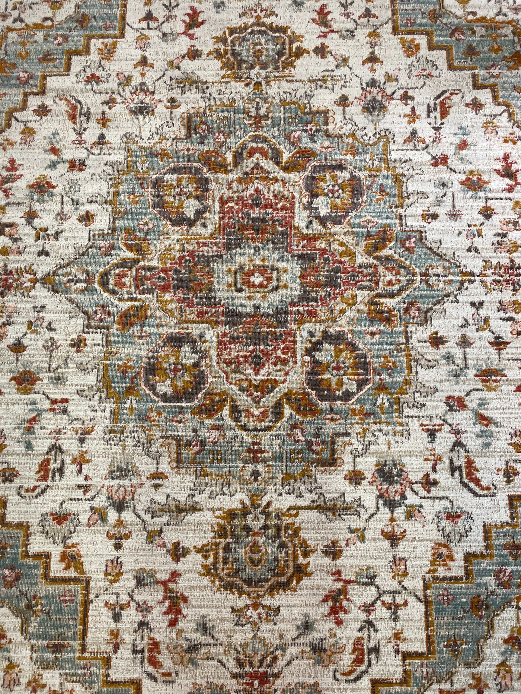 Alcantras Distressed Oriental Medallion Area Rug - Ornate Home
