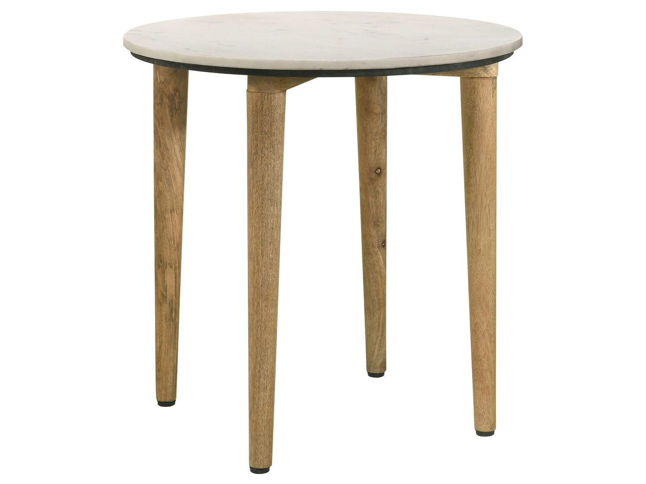 Aldis White / Natural End Table - Ornate Home