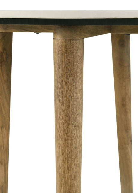 Aldis White / Natural End Table - Ornate Home