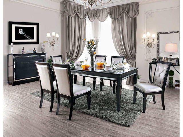 Alena Black & Silver Dining Table - Ornate Home