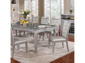 Alena Silver Dining Table - Ornate Home