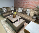 Alesbury Chocolate Living Room Set / 2pc - Ornate Home