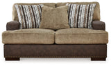 Alesbury Chocolate Loveseat - Ornate Home