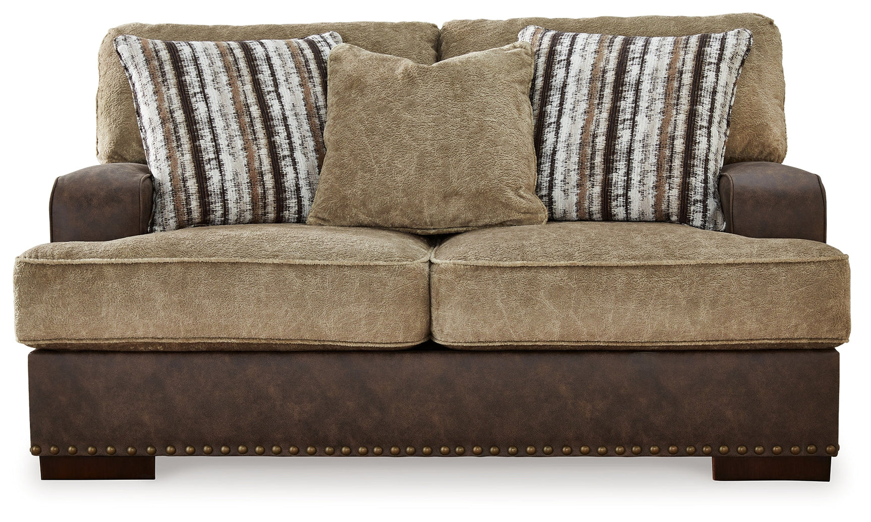Alesbury Chocolate Loveseat - Ornate Home