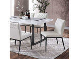 Alessia White/Black Dining Table - Ornate Home