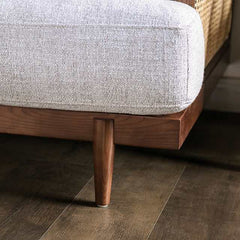 Alesund Beige/Walnut Sofa - Ornate Home