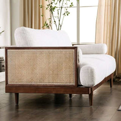 Alesund Beige/Walnut Sofa - Ornate Home