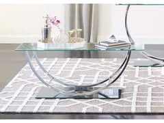 Alfie Chrome U Shaped Coffee Table - Ornate Home