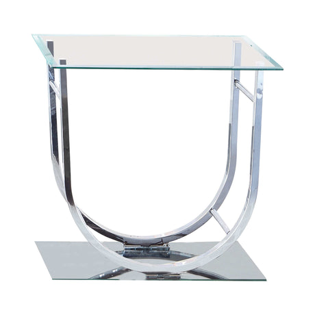 Alfie Chrome U Shaped End Table - Ornate Home
