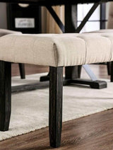 Alfred Antique Black & Ivory Bench - Ornate Home