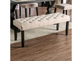 Alfred Antique Black & Ivory Bench - Ornate Home